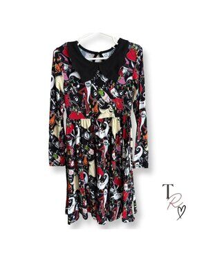 Onyx & Lore Nightmare Before Christmas Dress Peter Pan Collar Size 7T Size 7
